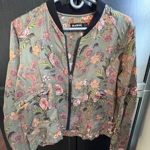 Blank NYC Floral Silk Bomber